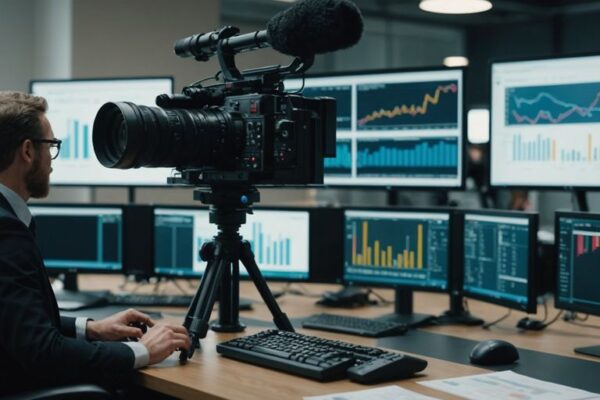 Investoren diskutieren über Finanzierungsstrategien im Büro.