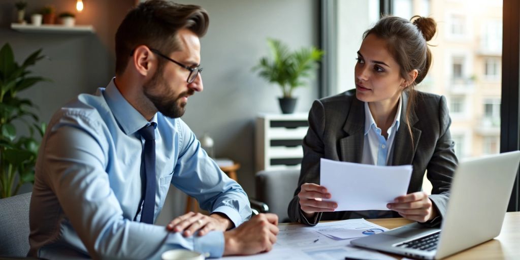 Berater und Kunde besprechen Steueroptimierung